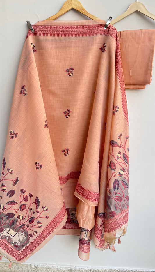 Jhamdhaani soft linen unstitched ladies suit Rc17913