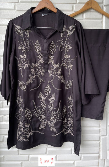 Silk Ready to Wear Co-ord Set Rc15222(b)