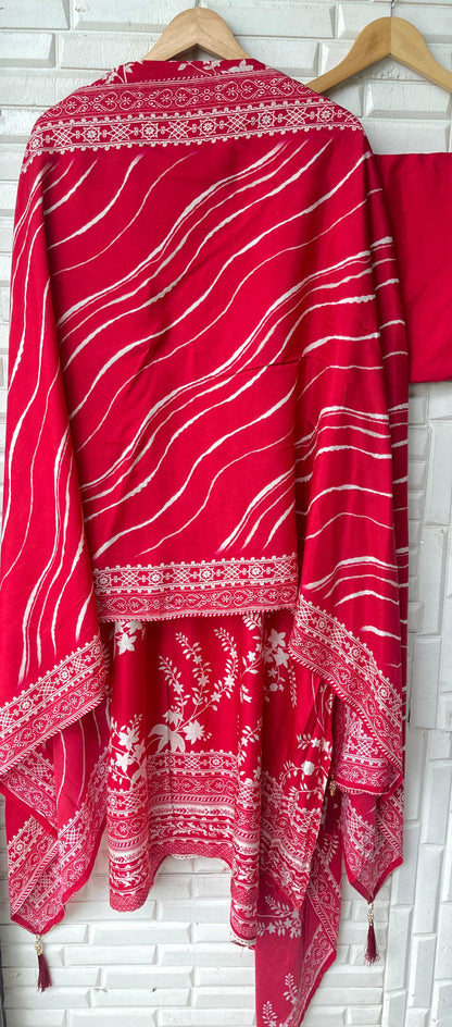 Tassar silk unstitched ladies suit Rc17639