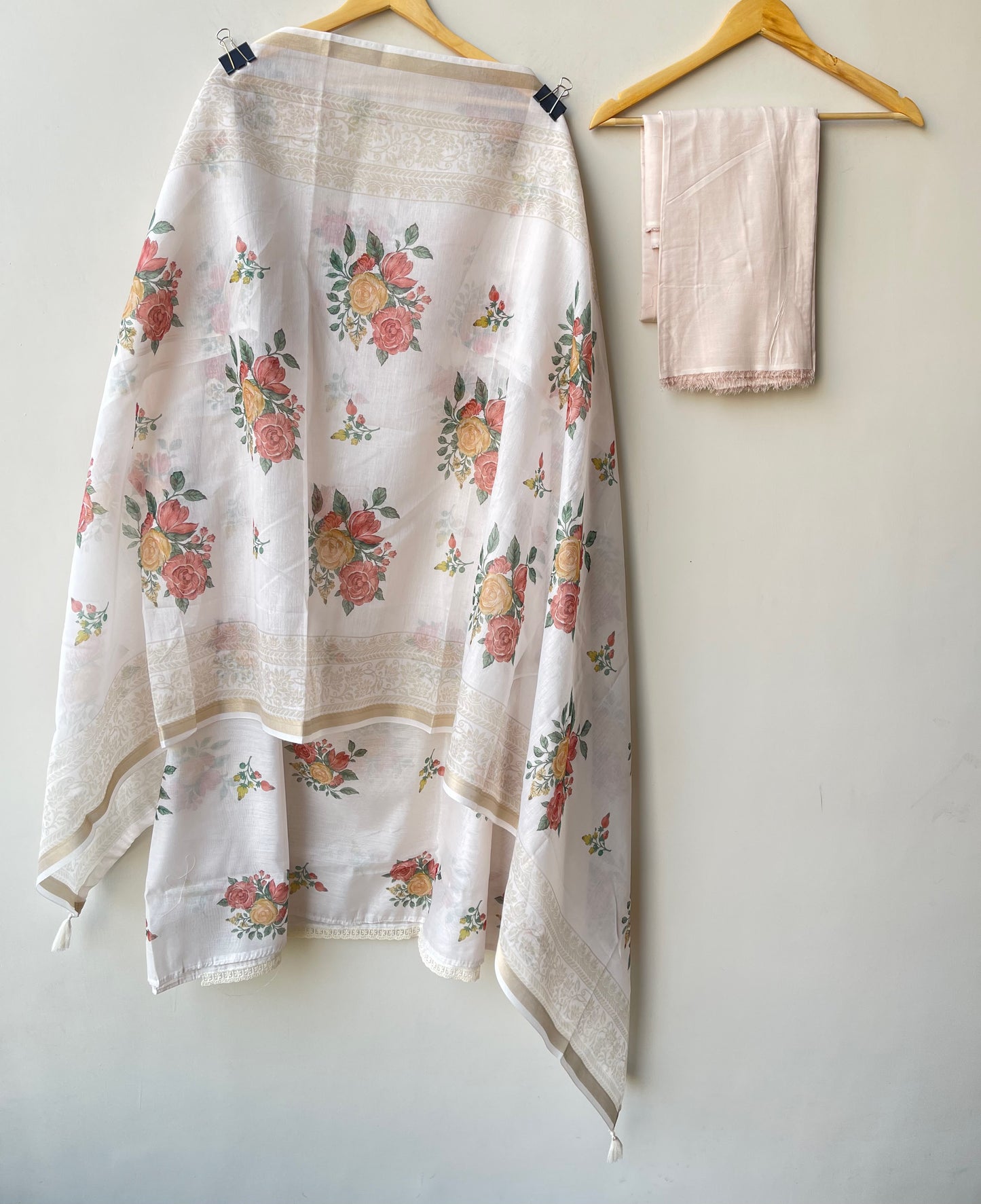 Mul chanderi printed ladies unstitched suit Rc18964