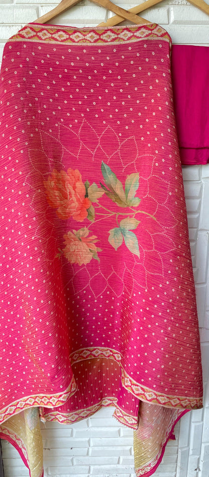 Crushed shimmer tissue unstitched ladies suit Rc17777 (b)