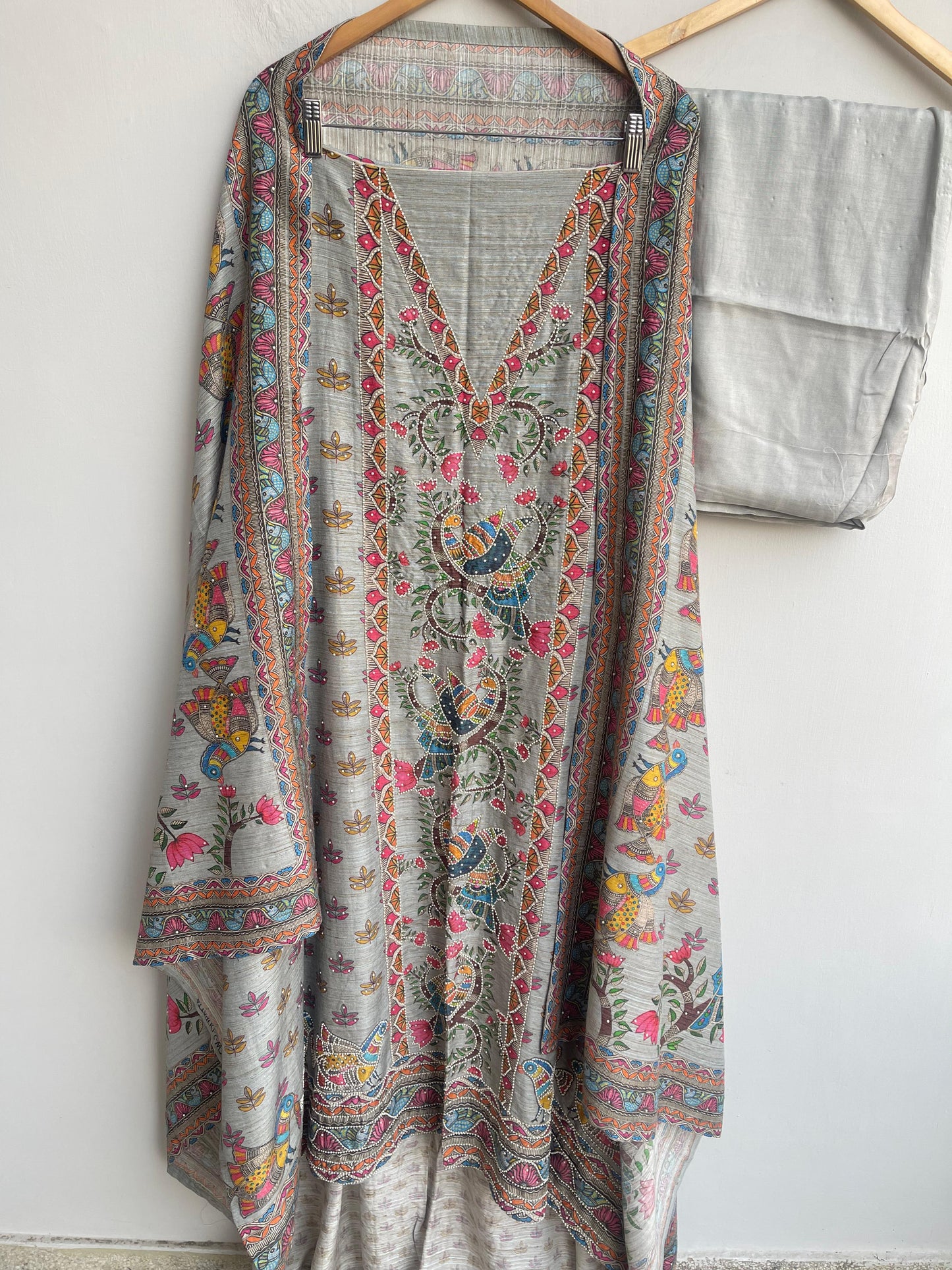 Pure khadi linen unstitched ladies suit Rc18491 (b)