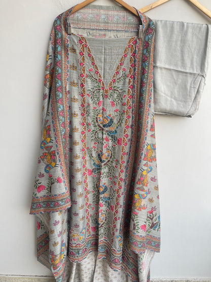 Pure khadi linen unstitched ladies suit Rc18491 (b)