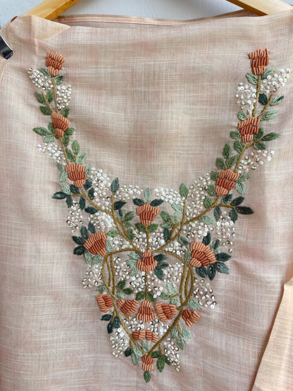 Self shimmer silk unstitched ladies suit Rc17925 (b)