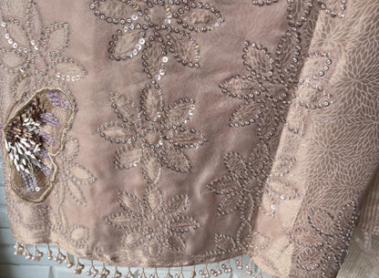 Pure brocade self banarasi shimmer silk unstitched ladies suit Rc17747 (b)