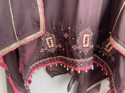 Satin silk unstitched ladies suit Rc18316