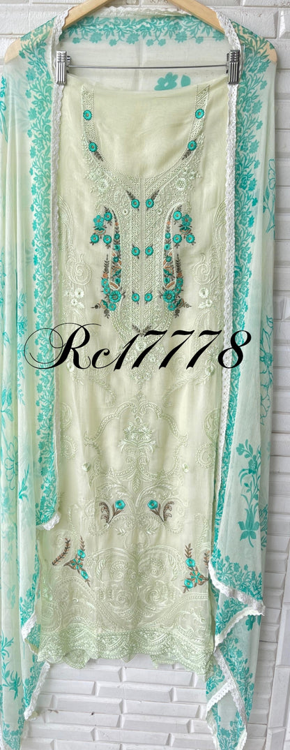 Organza unstitched ladies suit Rc17778 (a)