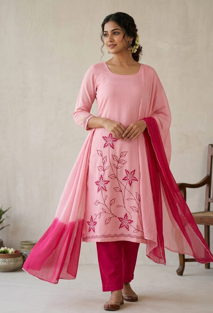 Premium Organza Tuile unstitched Designer 3 Pcs Suit Set