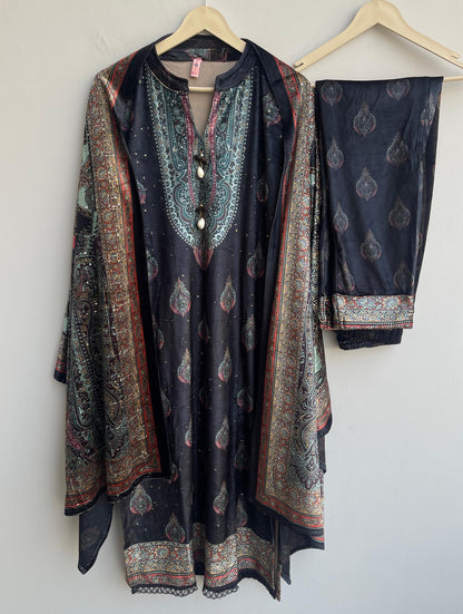 Micra velvet readymade ladies winter suit Rc18825