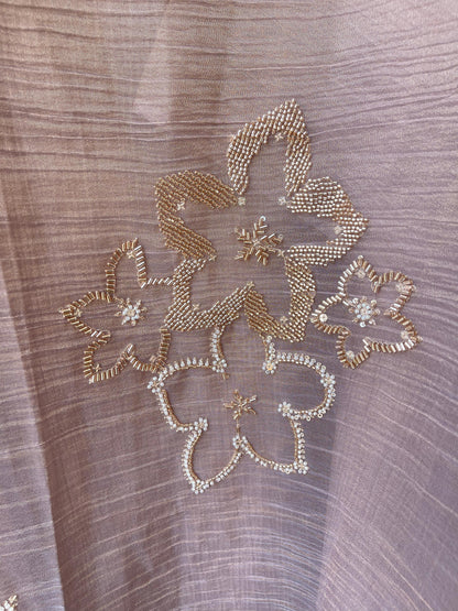 Pure shimmer crushed tissue unstitched ladies suit Rc18797