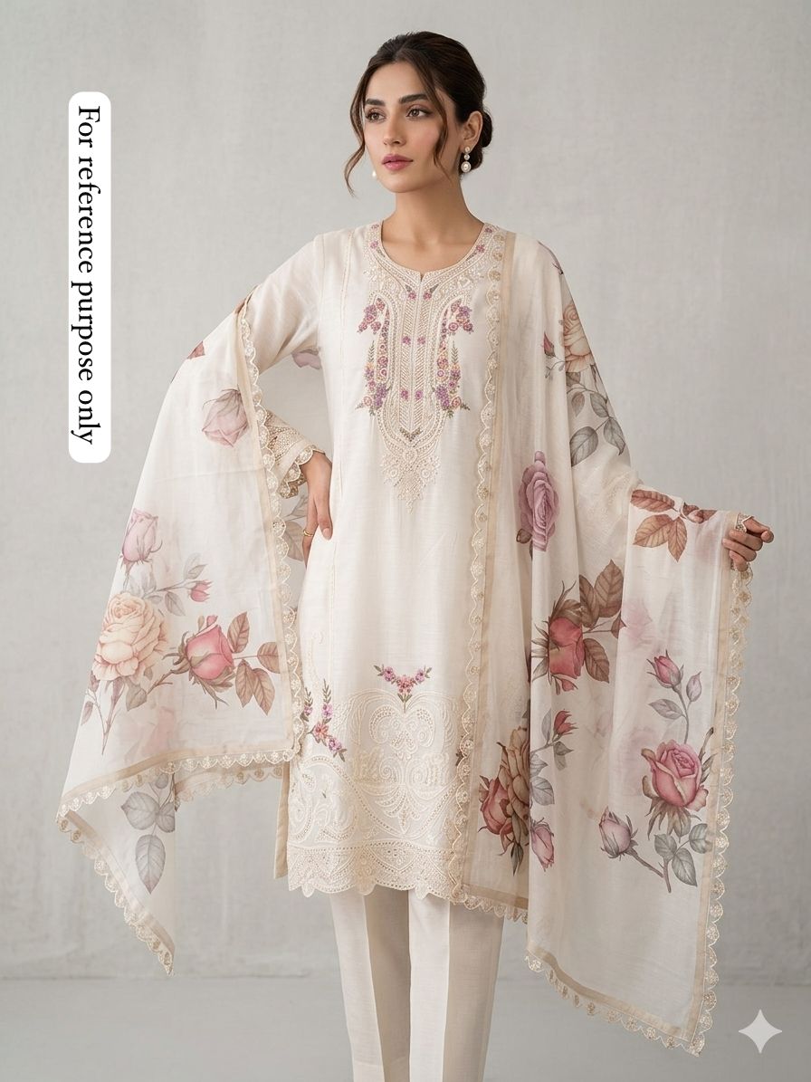 Mul Chanderi Unstitched Ladies Suit RC18866 – view 2
