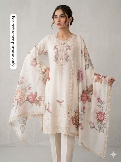Mul Chanderi Unstitched Ladies Suit RC18866 – view 2