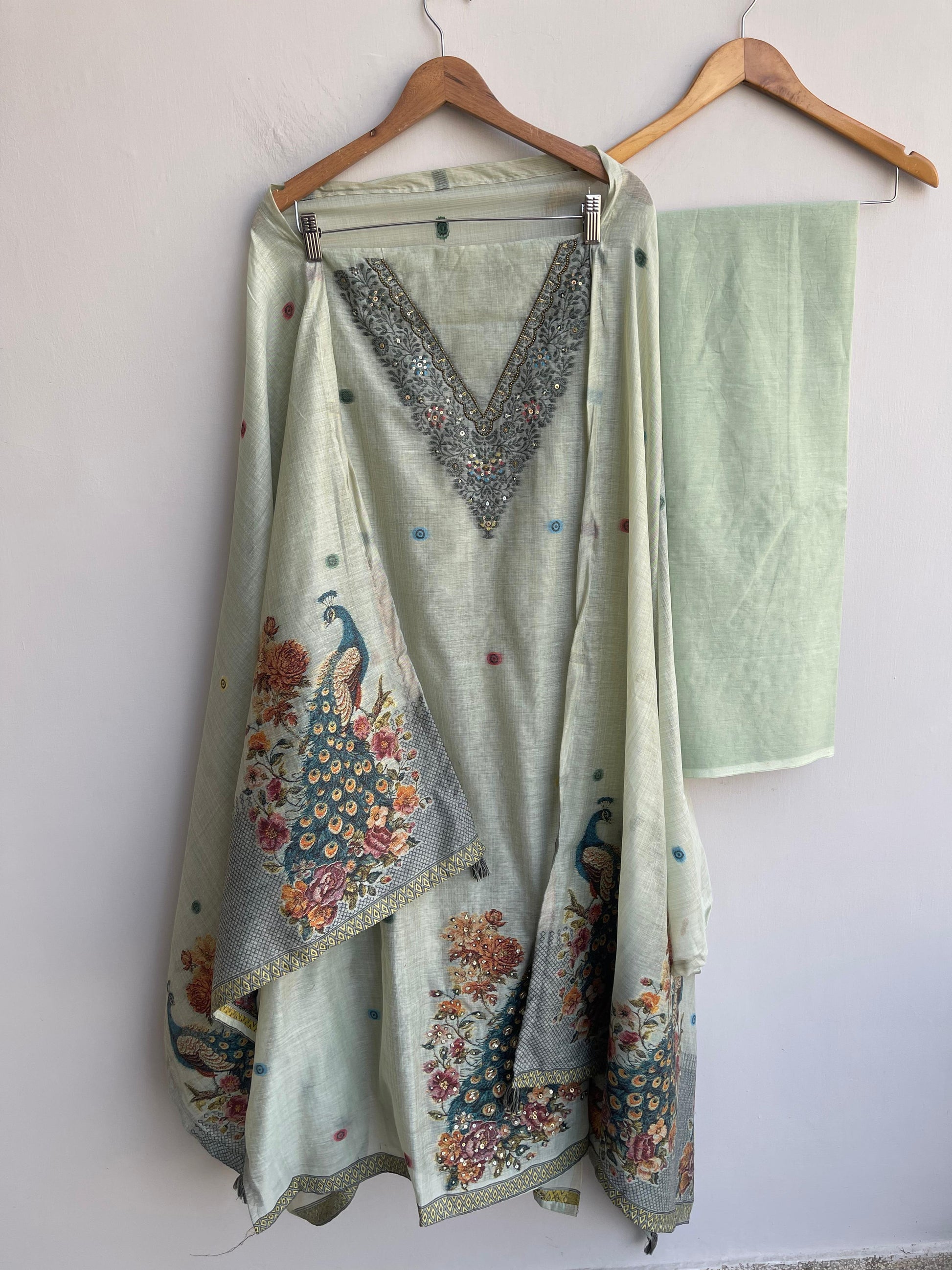 Self Linen Weaved Unstitched Ladies Suit RC-18509 (a) – view 4