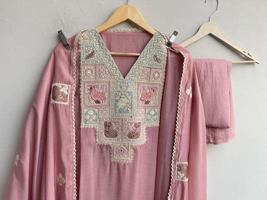 Mul chanderi unstitched ladies suit Rc18458 (c)