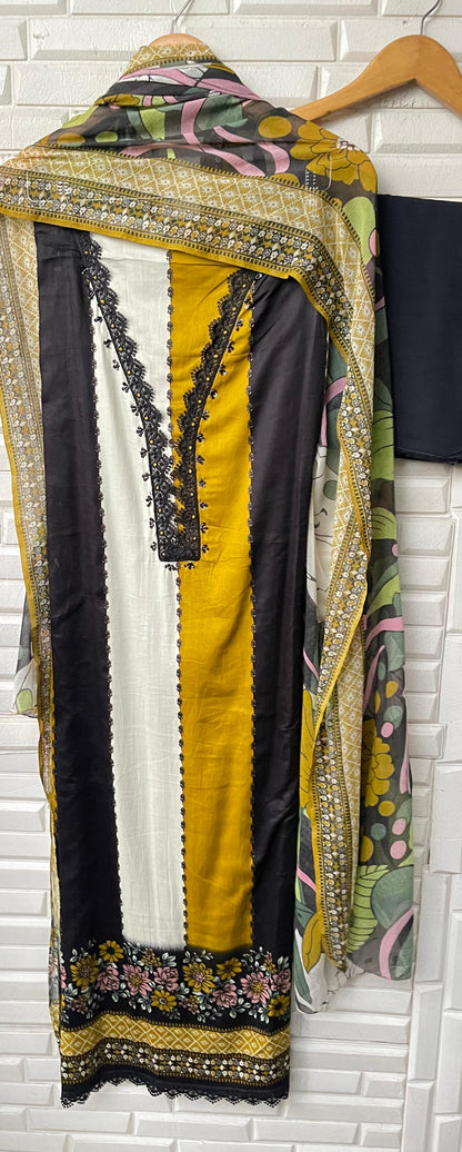 Cotton unstitched ladies suit Rc17463