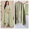 Premium Shimmer Silk Unstitched 3 Pcs Designer Suit Set
