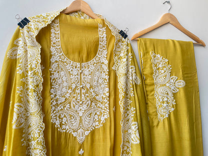 Mul chanderi unstitched ladies suit Rc19094