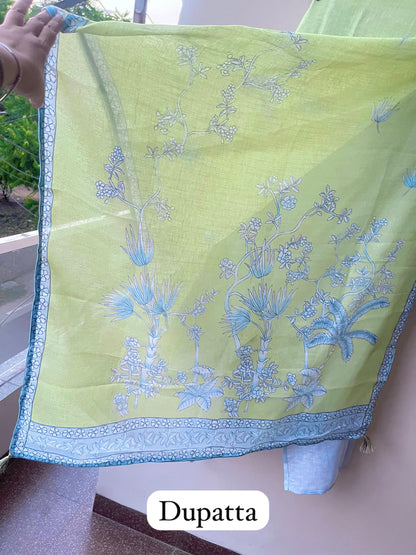 Pure linen printed unstitched ladies suit Rc18914