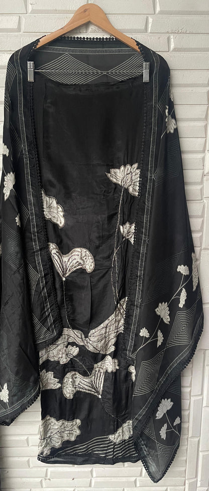 Glass organza unstitched ladies suit Rc17841