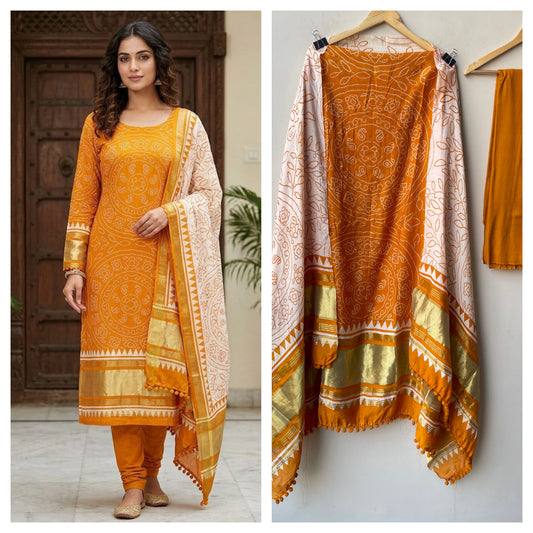Mul cotton printed unstitched ladies suit Rc19315 (b)