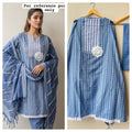 Self cotton weaving ladies  unstitched suit Rc19028