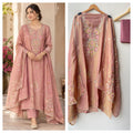 Self Shimmer Silk Unstitched Designer Suit Set