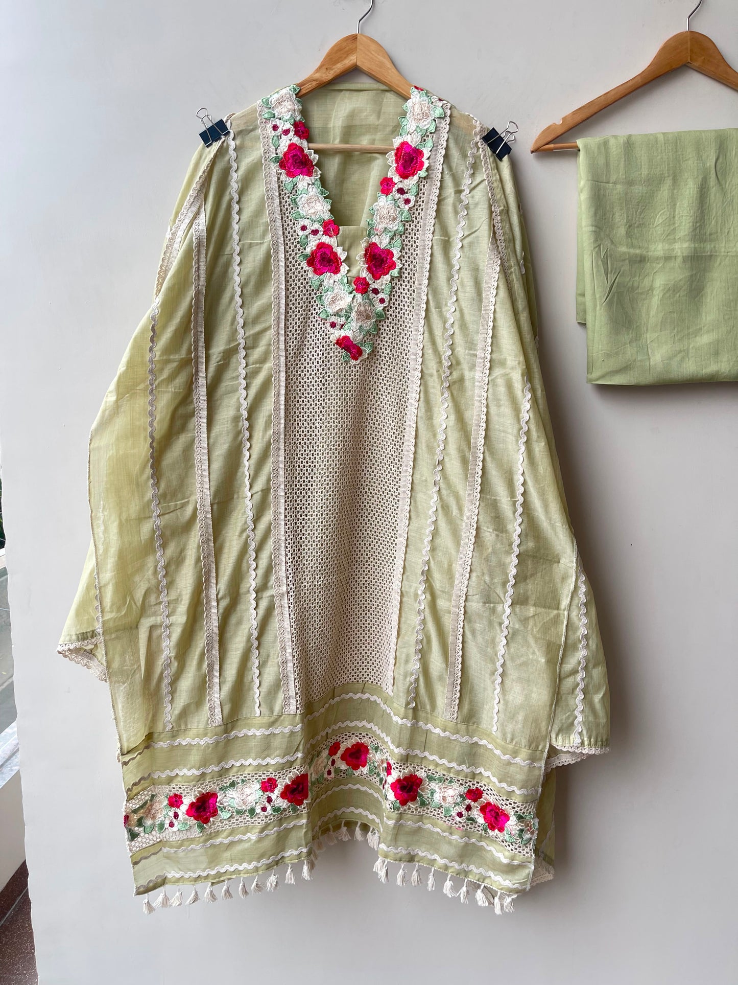 Chanderi cotton unstitched ladies suit Rc19034