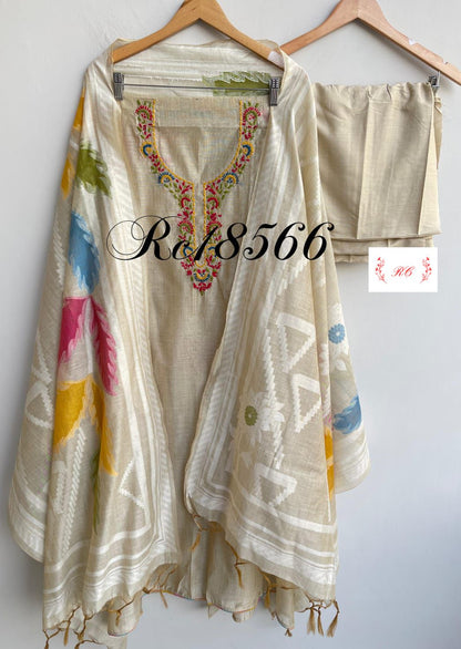 Mul Chanderi Unstitched Ladies Suit RC18566 – view 3