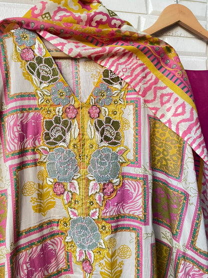 Cotton unstitched ladies suit Rc17532