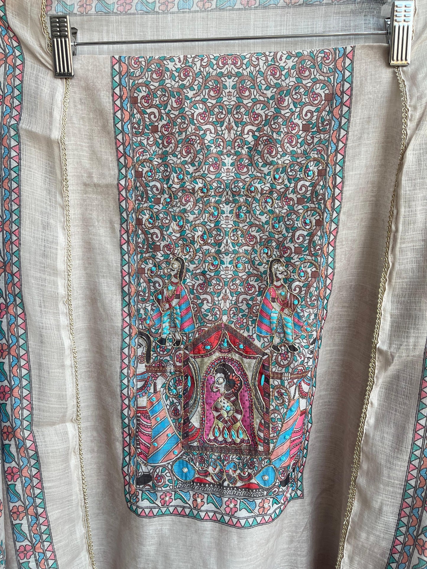 Linen printed unstitched ladies suit Rc18507