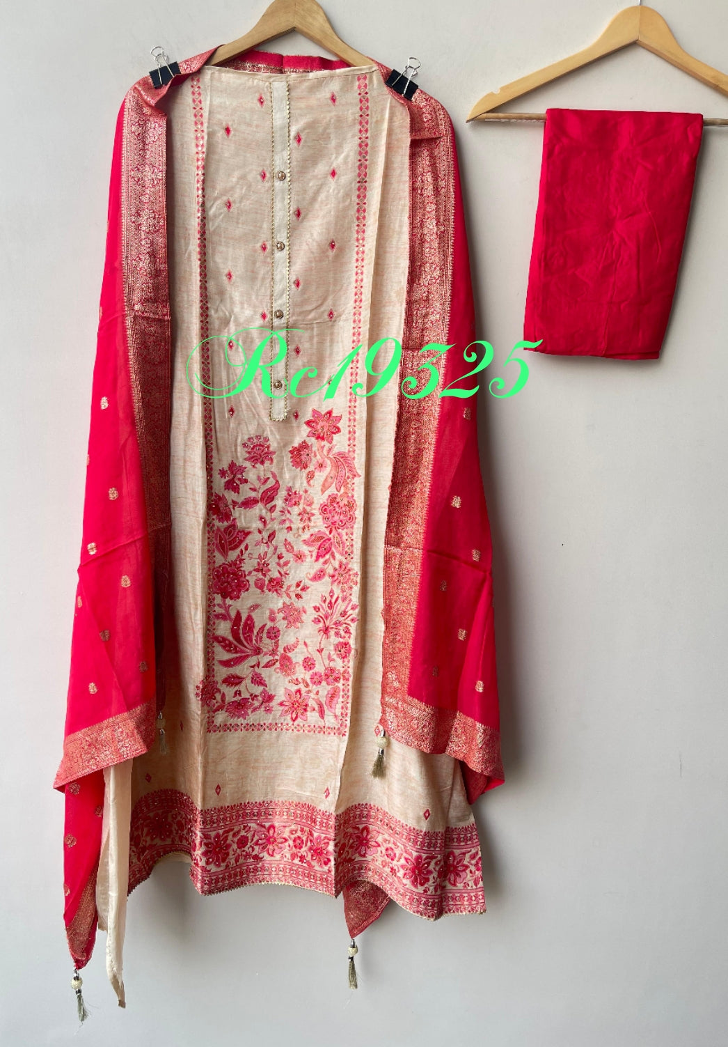 Banarasi self linen silk ladies unstitched suit Rc19325