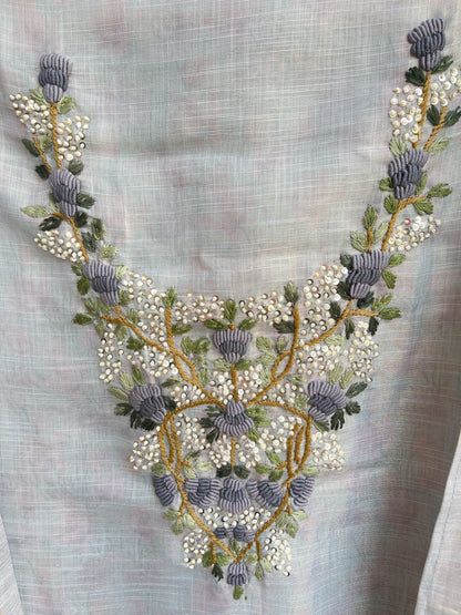 Self shimmer silk unstitched ladies suit Rc17925 (a)