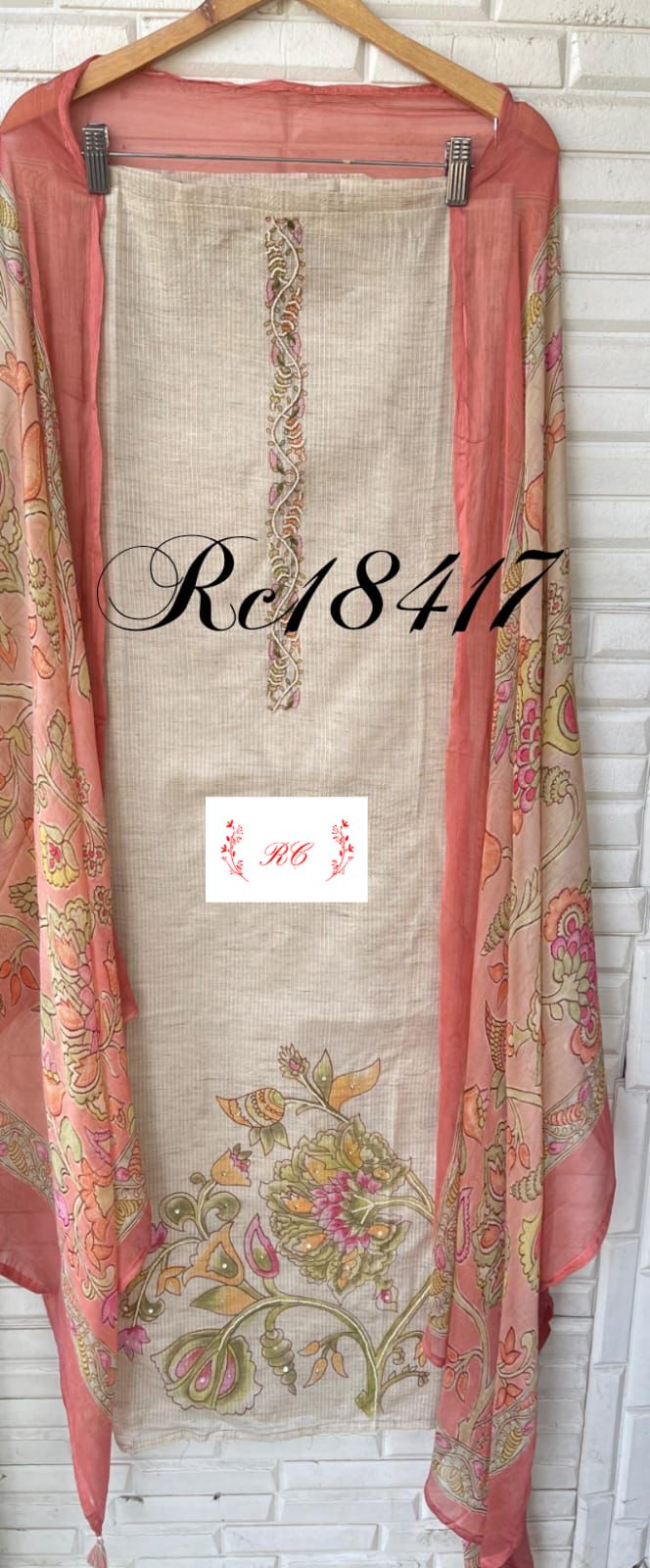 Kora cotton unstitched ladies suit Rc17417