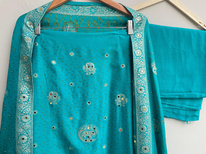 Banarasi silk unstitched ladies suit Rc17840 (b)