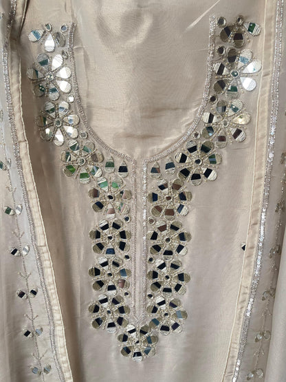 Shimmer silk unstitched ladies suit Rc17734