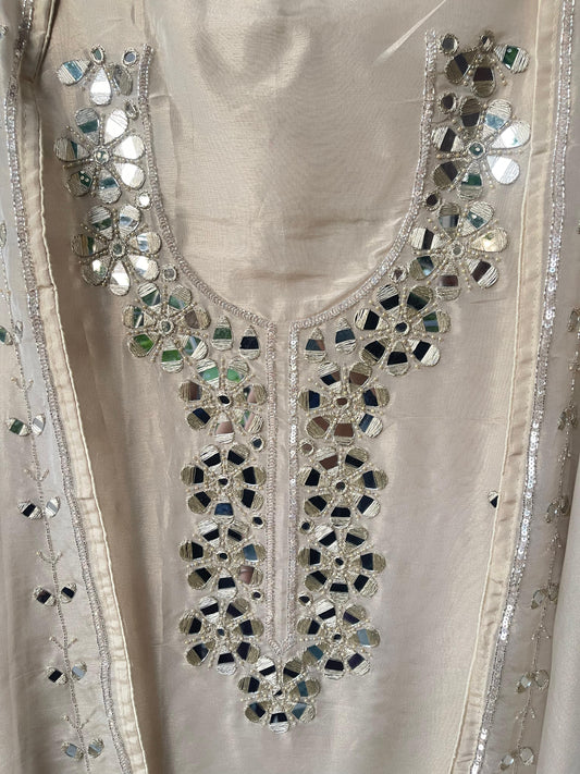 Shimmer silk unstitched ladies suit Rc17734