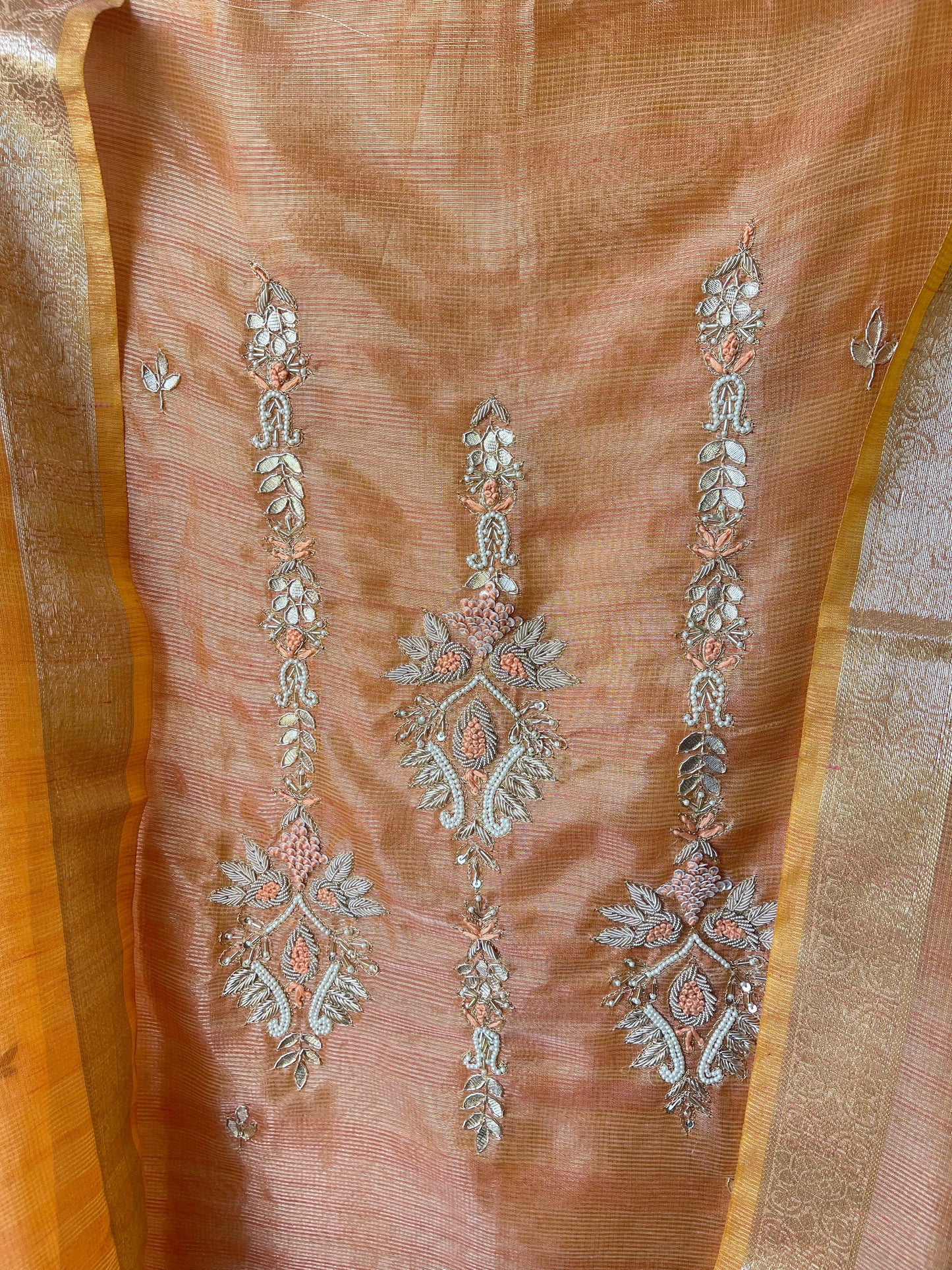 Shimmer linen silk unstitched ladies suit Rc17802 (b)