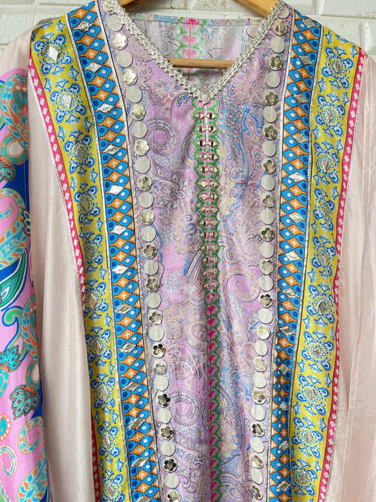 Silk unstitched ladies suit Rc17657