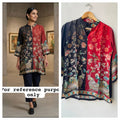 Satin crepe stitched ladies coord shirt Rc19165 (c)
