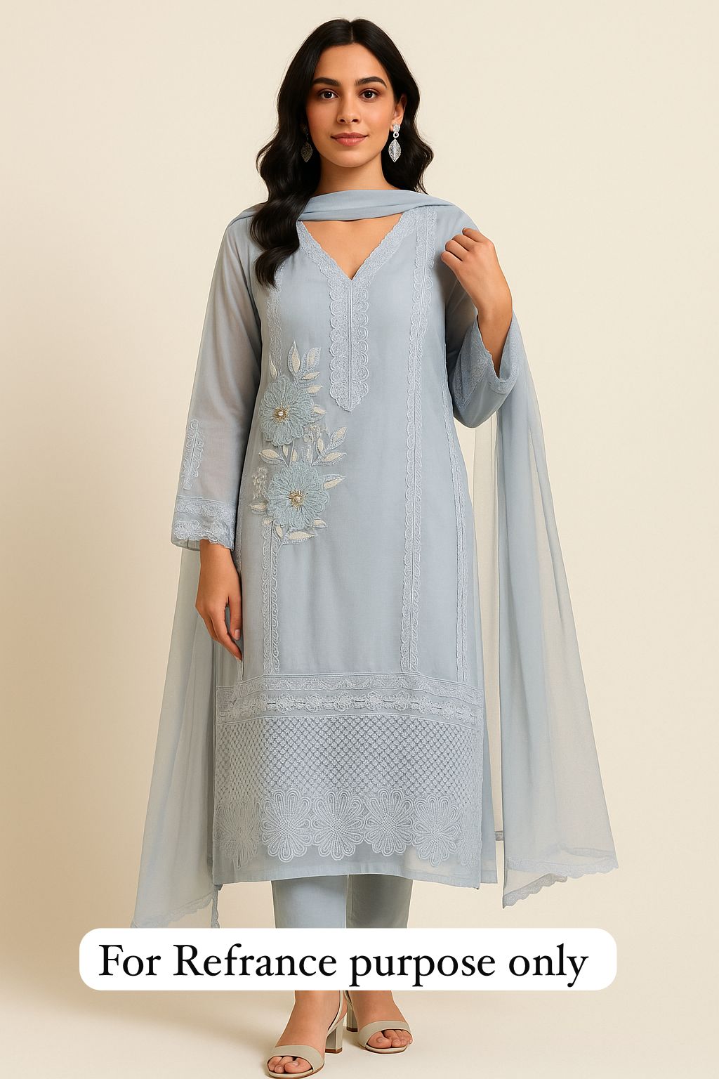 Pure organza unstitched ladies suit Rc17733 (b)