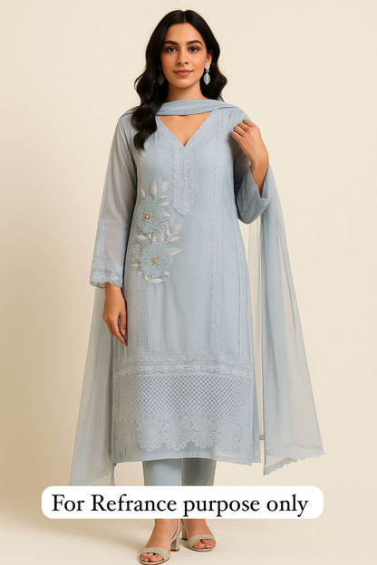 Pure organza unstitched ladies suit Rc17733 (b)