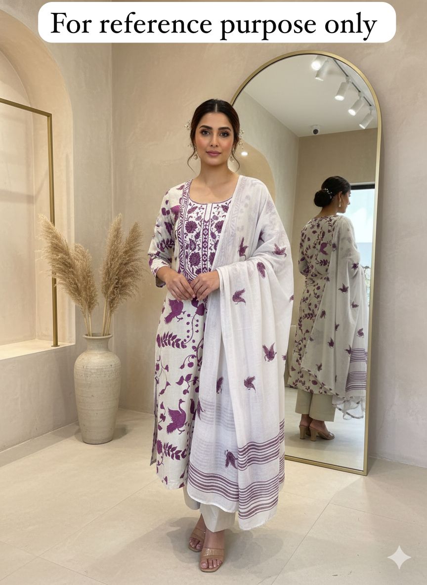 No lining cotton unstitched ladies suit Rc18414 (a)