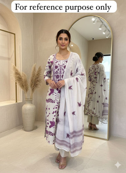 No lining cotton unstitched ladies suit Rc18414 (a)