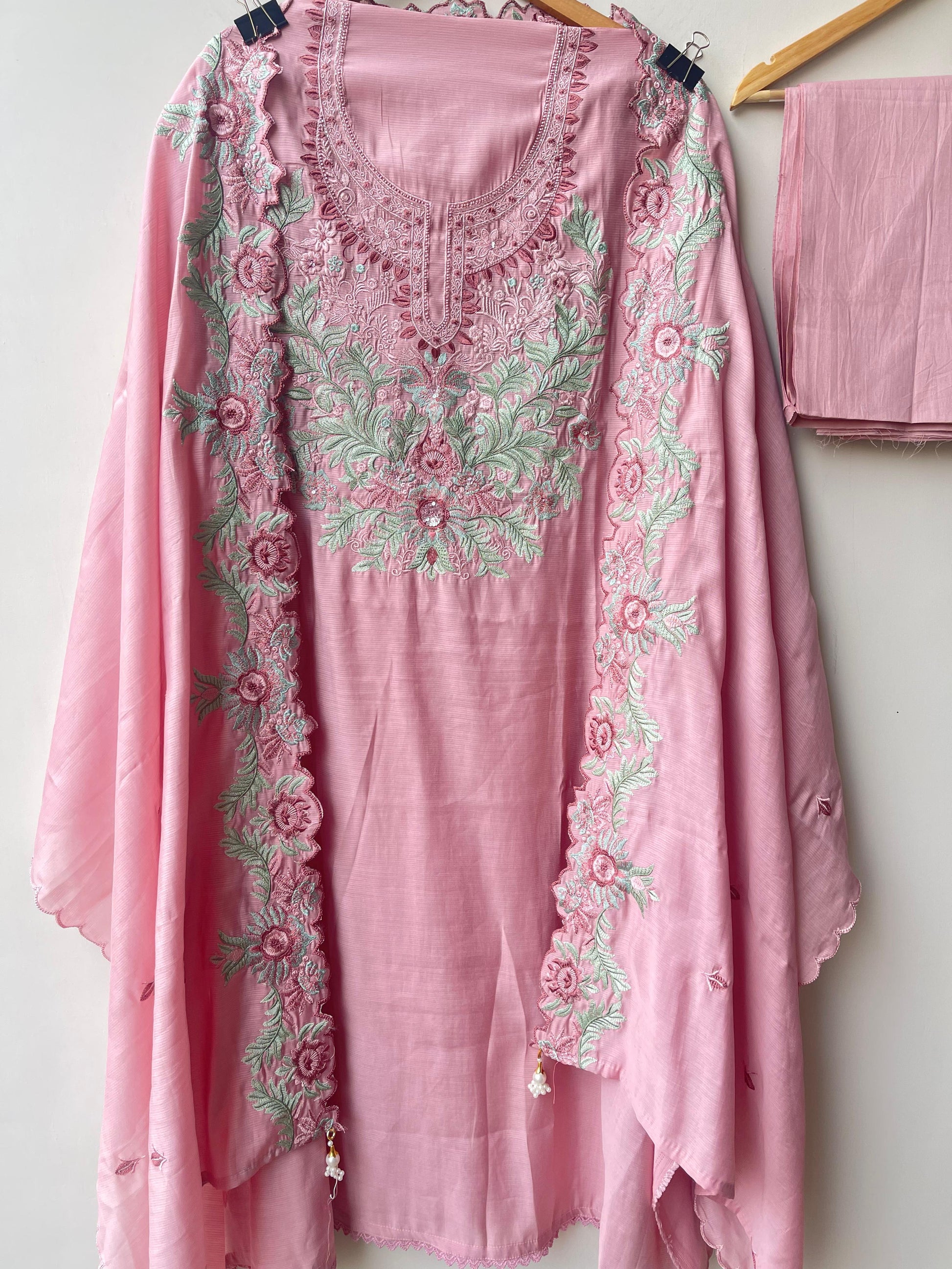 Mul Chanderi Unstitched Ladies Suit RC18877 – view 4