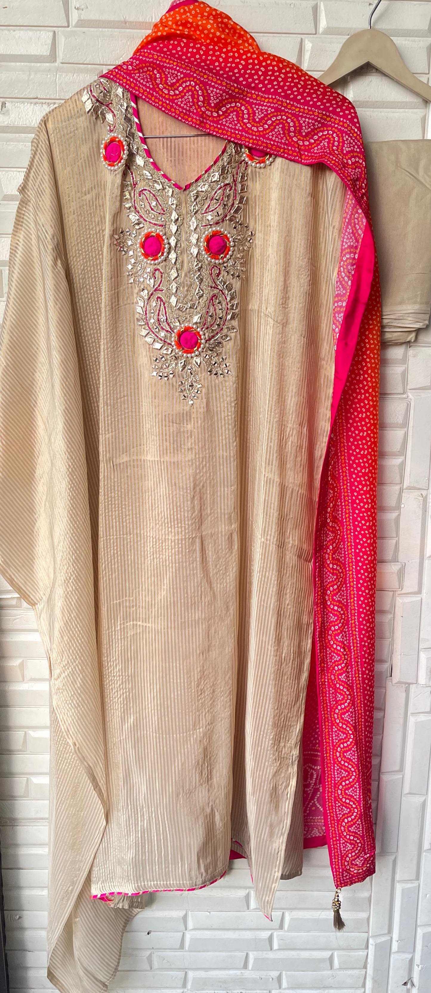 Banarasi shimmer silk unstitched ladies suit Rc17737