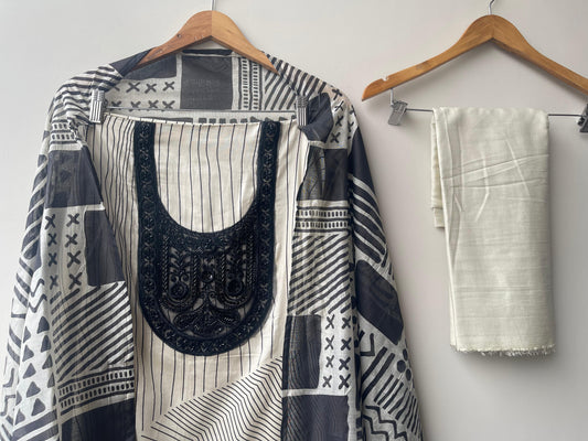 Cotton printed unstitched ladies suit Rc18656