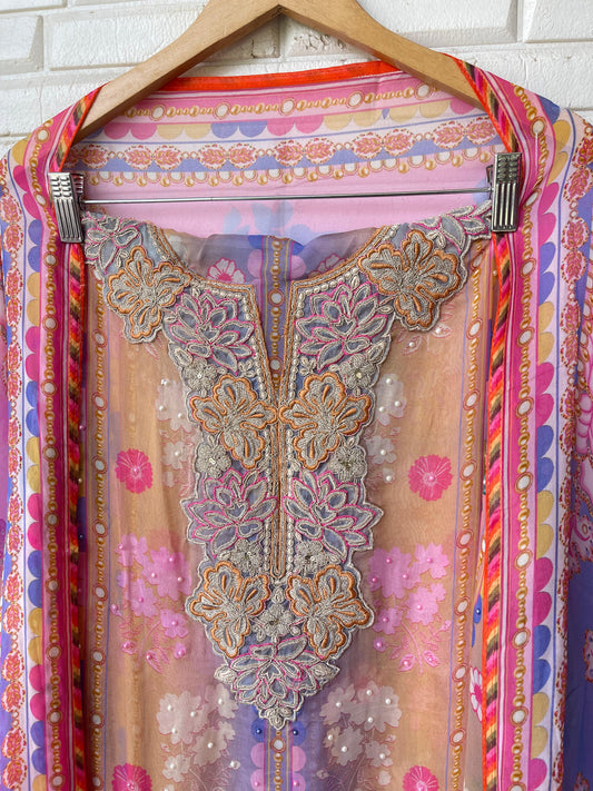 Organza unstitched ladies suit Rc17597
