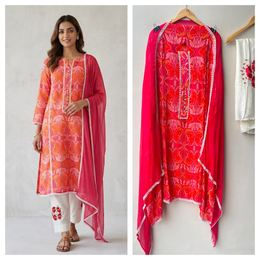 Organza Tuile printed ladies unstitched suit Rc19231