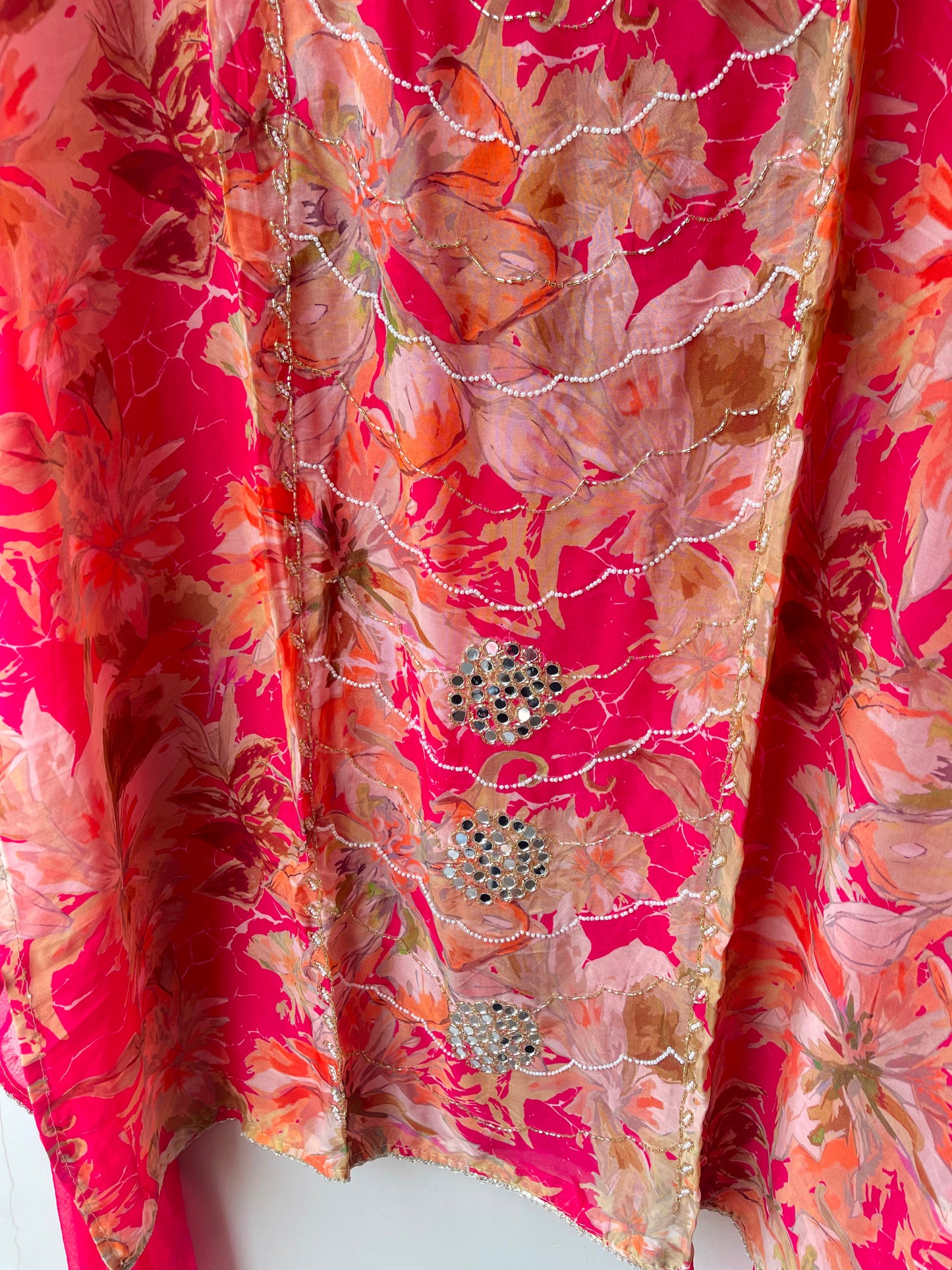 Organza printed unstitched ladies suit Rc19275