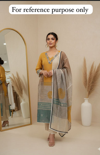 Soft Mul Chanderi Unstitched Ladies Suit RC-18413 – view 2
